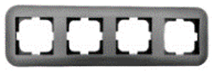 Рамка четверная с черной вставкой