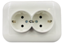 Розетка двойная с заземлением